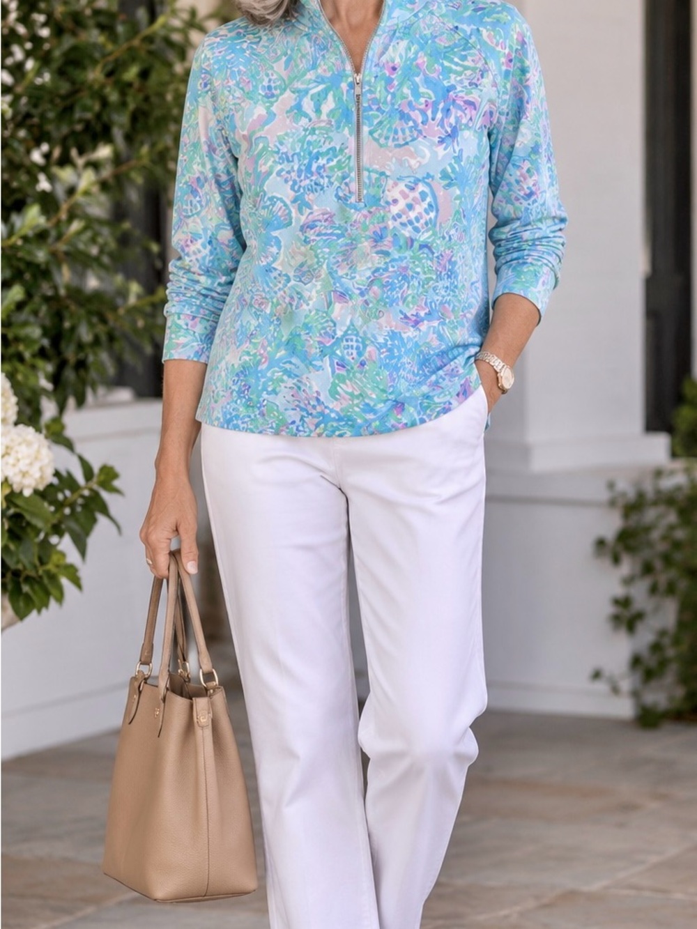 Lilly Pulitzer “Soleil It On Me” Zip Popover